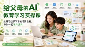 给父母的AI教育学习实操课,从辅导孩子学习的场景出发,带你一起学AI用AI-第一资源库