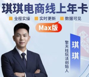 琪琪电商-拼多多年卡2026年8月更新，全类目自然流+付费爆单+擎天柱3.0大促卡流量+非标品高阶运营全套实战课-第一资源库