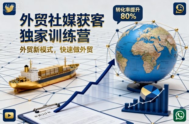 外贸社媒获客独家训练营，外贸新模式，快速做外贸（更新26年08月21日）-第一资源库