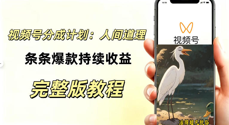 视频号新玩法之AI动漫画风励志视频，不用会画画、不用拍摄，持续化收益，详细拆解-第一资源库