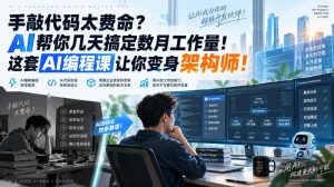 手敲代码太费命?AI帮你几天搞定数月工作量!这套AI编程课让你变身架构师!【原创双语字幕】-第一资源库