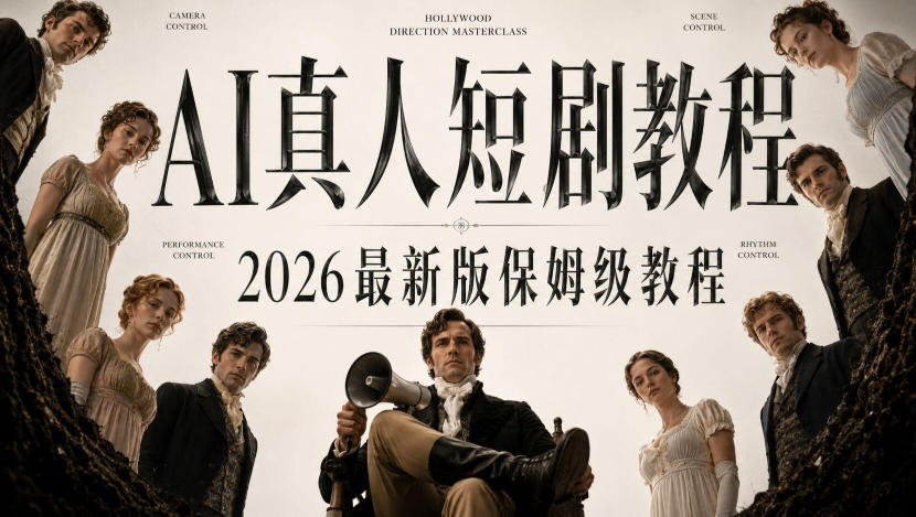 AI真人短剧制作全流程，AI视频大佬专为零基础研制的AI短剧教程，保姆级教程，新手一学就会！-第一资源库