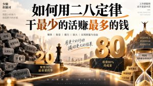 付费文章：如何用二八定律干最少的活賺最多的钱-第一资源库
