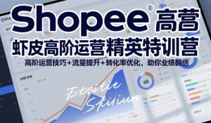 Shopee虾皮高阶运营精英特训营,高阶运营技巧+流量提升+转化率优化,助你业绩翻倍(更新26年9月)-第一资源库