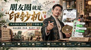 朋友圈就是“印钞机”，风水师私域变现108个野路子，一条朋友圈换一单生意，线上线下一起吃【文档】-第一资源库