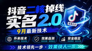 抖音二核掉线十名2.0，9月最新技术，外来技术，效果自测-第一资源库