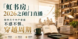 「虹书房」2026之闭门直播,陪伴万千中产家庭,不惑不惧、穿越周期-第一资源库
