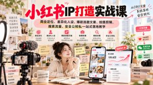 小红书ip打造实战课,商业定位、差异化人设、爆款选题文案、拍摄剪辑、搜索流量、安全公转私一站式落地教学-第一资源库