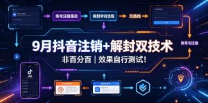 9月抖音注销+解封双技术，非百分百，效果自行测试！-第一资源库