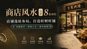 商店风水自学8集课程|店铺选址布局,打造旺财旺铺实操教学-第一资源库