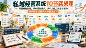 私域经营系统10节实战课,从战略到执行,从产品到客户,从个人能力到组织能力,助你构建经营系统的整套闭环-第一资源库