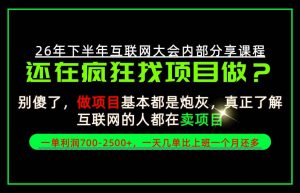 请不要再疯狂的找项目了！卖项目一单700-2.5k+不香吗？当天上手，当天变现！【揭秘】-第一资源库