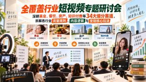 短视频专题研讨会,深耕美业、餐饮、房产、知识付费等34大细分赛道,拆解各行业流量规则、内容逻辑与变现核心玩法(更新1011)-第一资源库