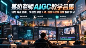 某边老师AIGC教学合集|幻想奇点全课,大模型部署+MJ绘图+视频创作系统学习-第一资源库