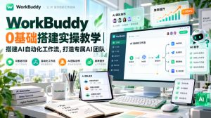 WorkBuddy 0基础搭建实操教学｜搭建AI自动化工作流，打造专属AI团队-第一资源库