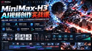 MiniMax-H3 AI视频创作实战课，掌握AI短剧、高燃打斗动画、人物表演、8-12G低显存优化与全自动视频生成工作流-第一资源库