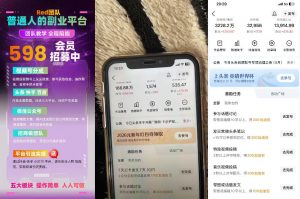 收费598的Red团队普通人副业陪跑,视频号、公众号、头条、百度、快手多平台矩阵变现,新手小白也能月入1W-第一资源库
